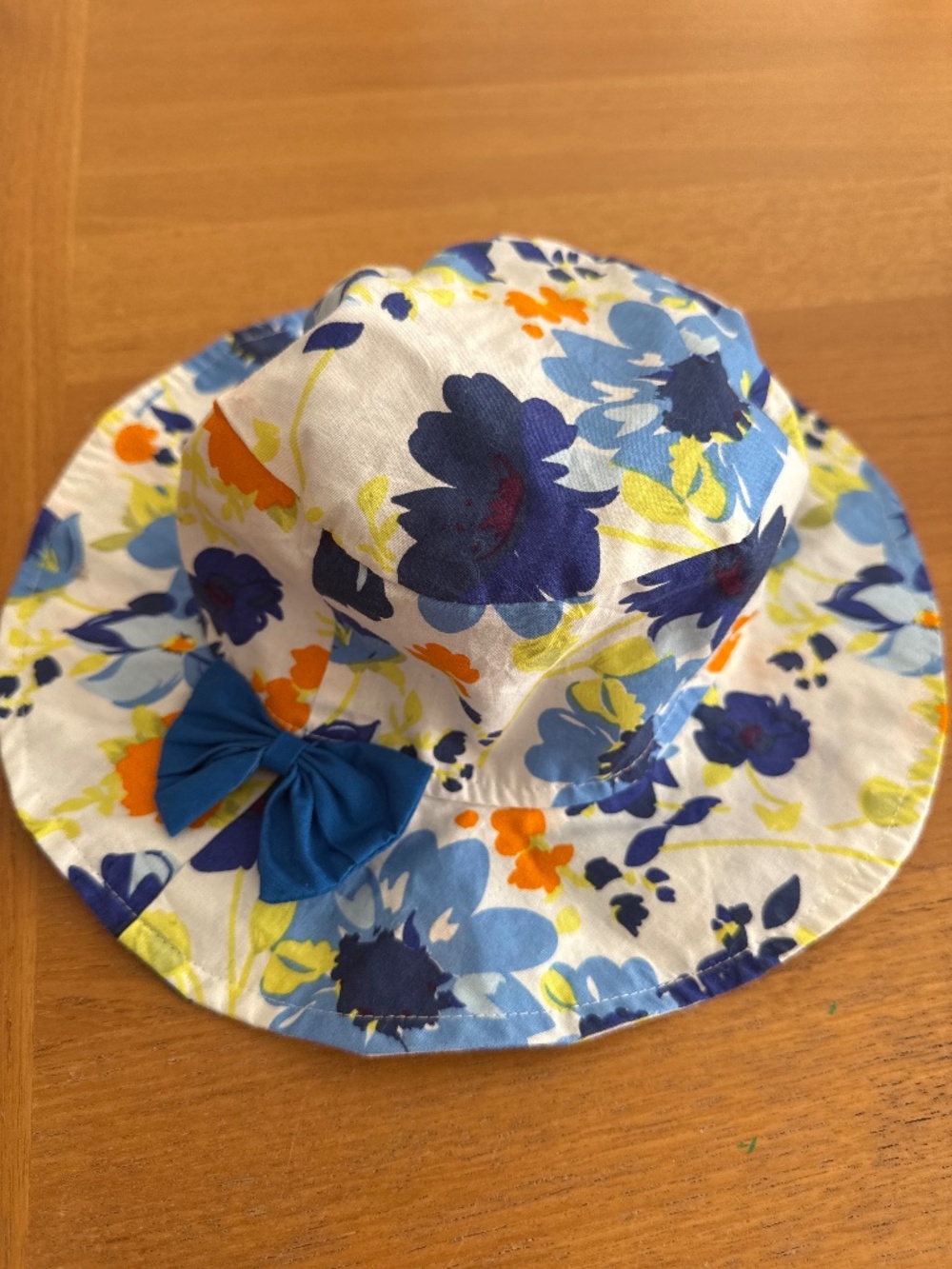 Girls cotton floral summer hat